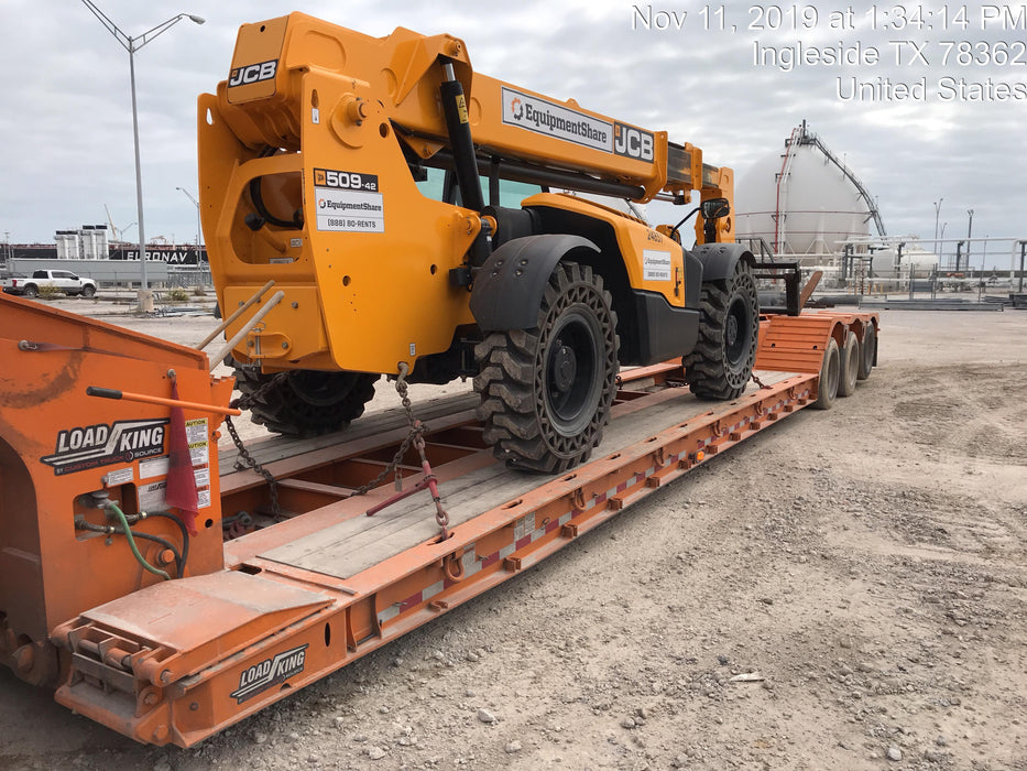2019 JCB 509-42 JCB 509-42 Enclosed Cab, 74 HP, Solid Tires, Worklights, Beacon, Aux Hydraulics, Lifting Eye