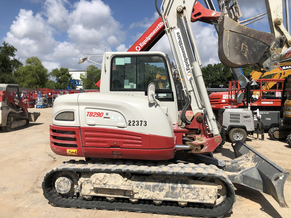 2019 Takeuchi TB290 Takeuchi TB290 Cab/Heat/AC w/Rubber Tracks, Auxiliary Hydraulics, Dozer Blade, Manual QC, 18/24/36" Buckets, Hydraulic Thumb Installed