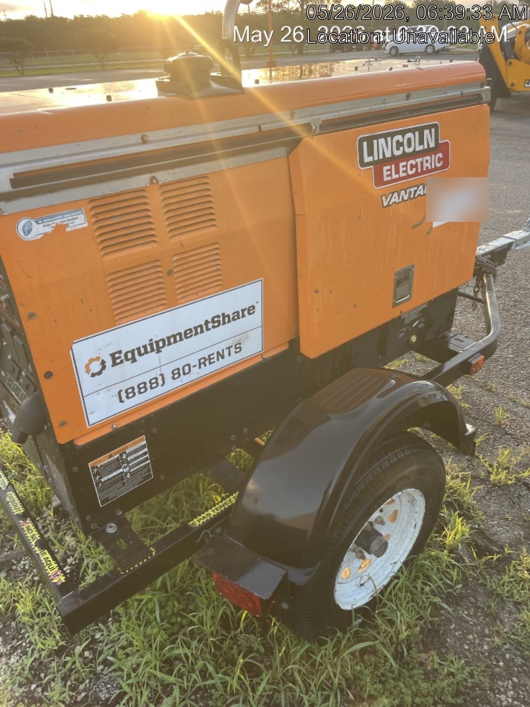 2021 Lincoln Electric Vantage 322 Vantage 322 Ready Pak 3 w/ Decals, ORANGE (includes trailer, cable rack, fender light kit) NO Telematics