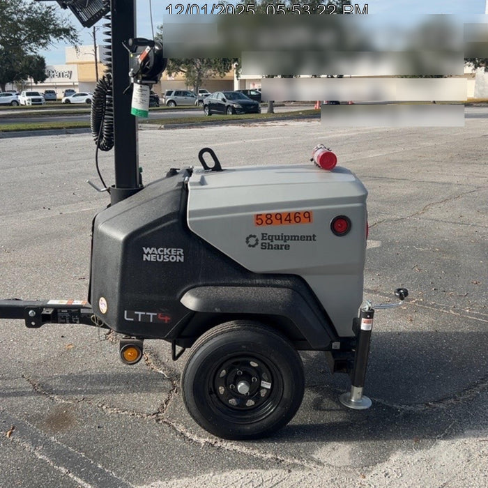 2022 Allmand NLV3GR (4) LED Light Fixture 350W, 23' Vertical Mast, 3kW Prime, Towable, Deep Sea L401, Leveling Jacks, Yanmar T4F 5.8hp