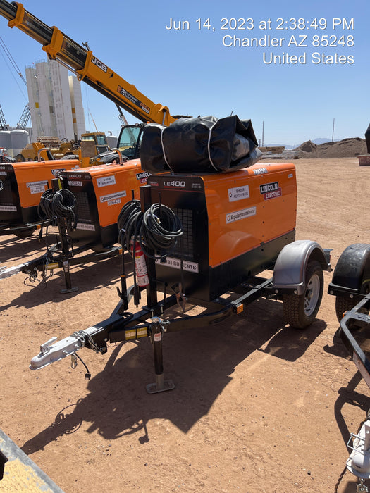 2023 Lincoln Electric LE400 Kubota V1505, Trlr, Cable Rack, Light Kit, ES Decals, T3