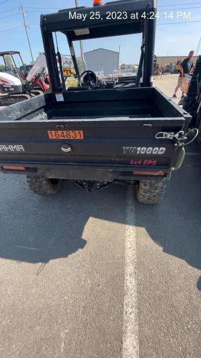 2021 Yanmar YU1000 Canopy, Steel Wheel, Poly WindShield, Beacon, Backup Alarm