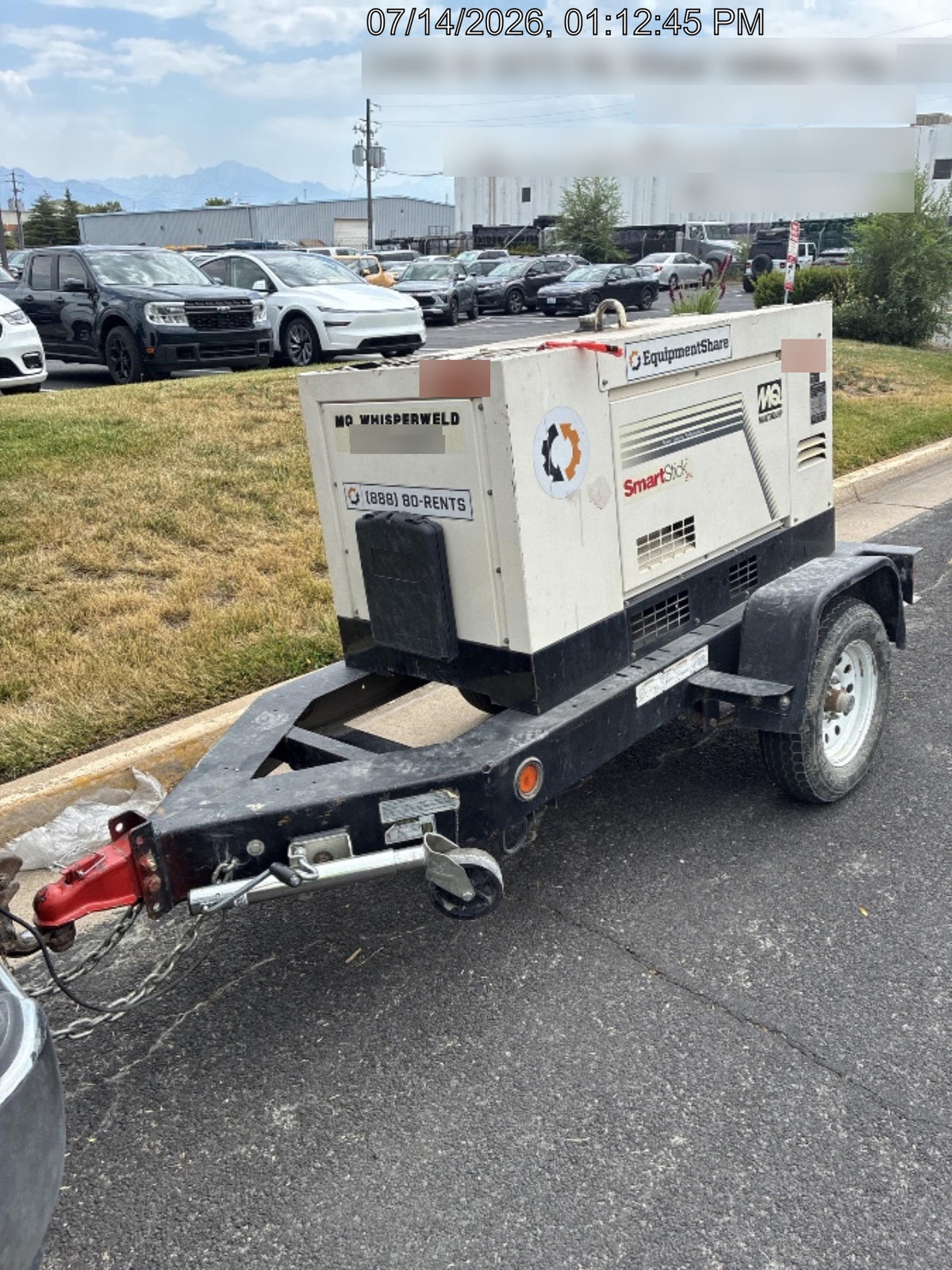 2020 Multiquip DLW400ESA4 400 amp Welder, 14kW, 120/240V, T4F Kubota, Trailer