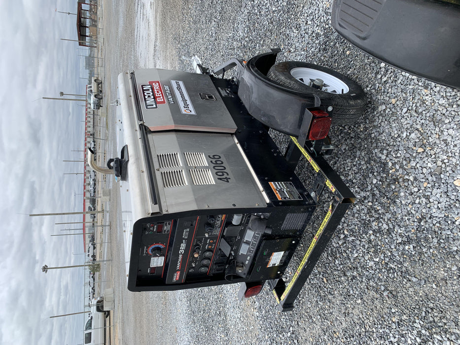 2019 Lincoln Electric Vantage 322 Ready-Pak 3, Two Wheel Trailer, Fender and Light Kit, Cable Rack