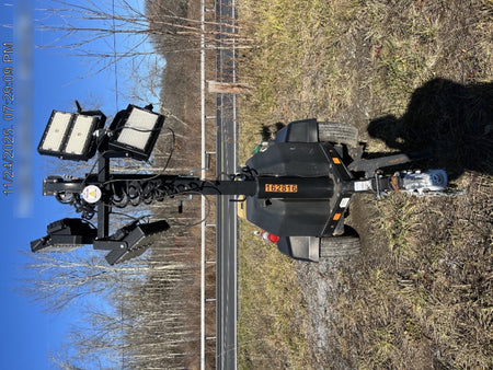 2021 Allmand NLV3GR (4) LED Light Fixture 350W, 23' Vertical Mast, 3kW Prime, Towable, Deep Sea L401, Leveling Jacks, Yanmar T4F 5.8hp