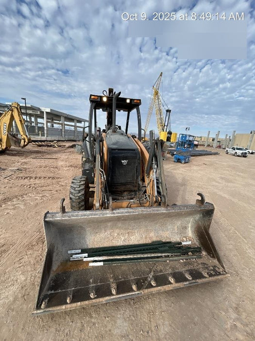 2019 Case 580N EP Canopy, 4WD, 1-Way Aux Hydraulics, Pilot Controls, Ride Control and Loader Aux Hydraulics, 900 LB. Front CWT, 82" HD LONG LIP (1 CU. YD.) W/BOCE AND LIFT EYES, FLIP OVER/STABILIZER PADS COMB