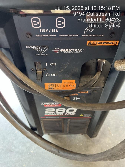 2023 LINCOLN ELECTRIC POWER MIG 260