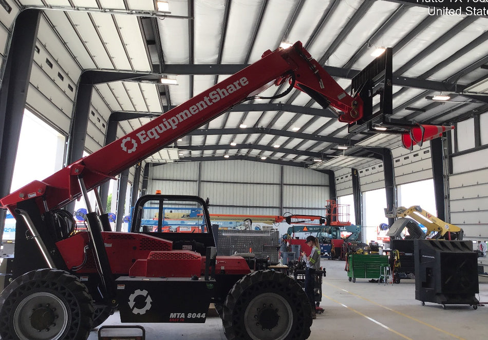 2019 Manitou MTA8044 74hp T4F, Open ROPS, Cab and Boom LED work lights, Auxiliary Hydraulics, Solid Tires, Amber strobe, Lift Hook 66" Carriage, 60" Forks