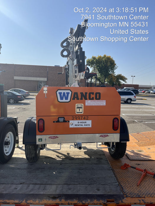 2024 Wanco WLTT-4MM4K Diesel, Deep Sea Controller, Shore Power Plug, Auto Start, (4) 350W LED Floodlights, 4kW Generator, 60 Gal Fuel Tank, 2" Ball, T3