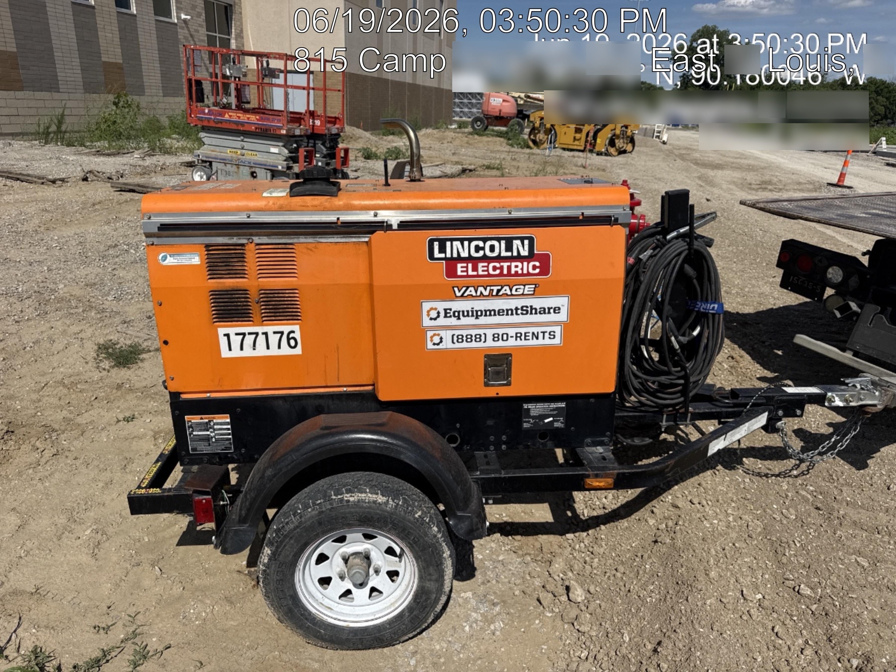 2021 Lincoln Electric Vantage 322 Vantage 322 Ready Pak 3 w/ Decals, ORANGE (includes trailer, cable rack, fender light kit) NO Telematics