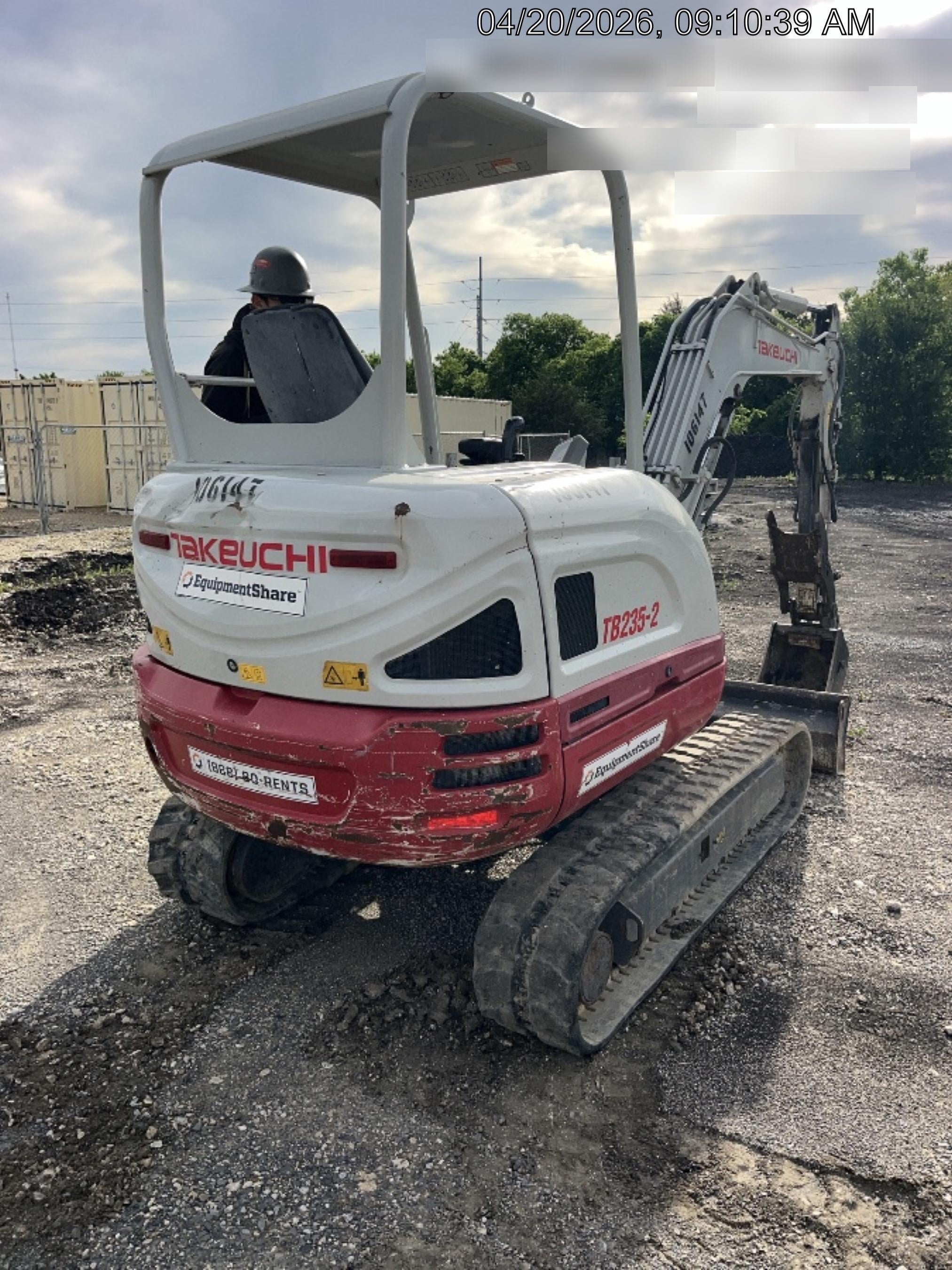 2020 Takeuchi TB235-2R Canopy, Rubber Tracks, Manual TAG QC