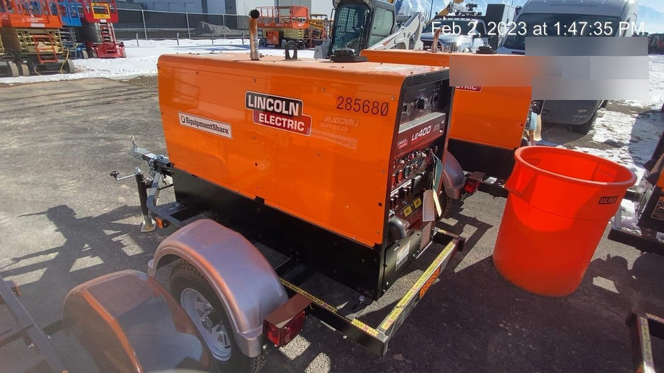 2022 Lincoln Electric LE400 Kubota V1505, Trlr, Cable Rack, Light Kit, ES Decals, T3