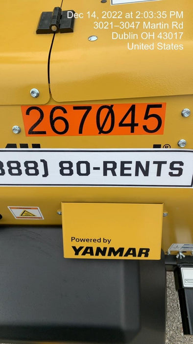 2022 Allmand NLV3GR (4) LED Light Fixture 350W, 23' Vertical Mast, 3kW Prime, Towable, ES Decals, T3