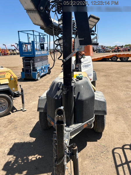 2022 Allmand NLV3GR (4) LED Light Fixture 350W, 23' Vertical Mast, 3kW Prime, Towable, ES Decals, T3