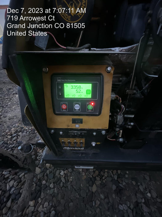 2022 Allmand NLV3GR (4) LED Light Fixture 350W, 23' Vertical Mast, 3kW Prime, Towable, ES Decals, T3