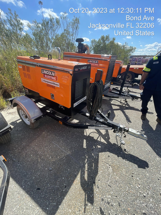 2022 Lincoln Electric LE400 Kubota V1505, Trlr, Cable Rack, Light Kit, ES Decals, T3