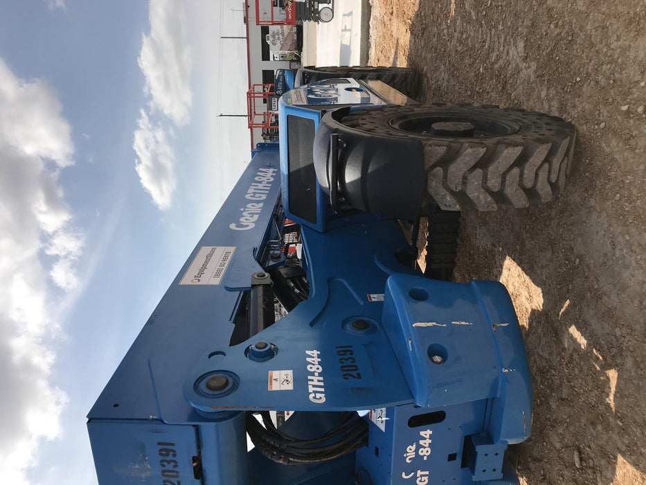 2018 Genie GTH-844 Genie GTH-844 w/Open ROPS, Solid Tires, beacon/work lights, 60" carriage/forks