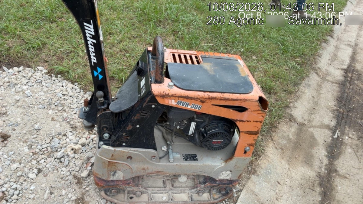 2023 Multiquip MV308GH Honda GX270, 18" Plate, Tachometer