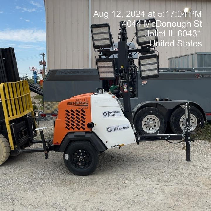 2024 Generac MLT2 Diesel, Flex Switch 120V Input, Powerzone Controller, 
(4) 320W LED Lights, 4kW Generator, 39.9 Gal Fuel Tank, 2" Ball, T3