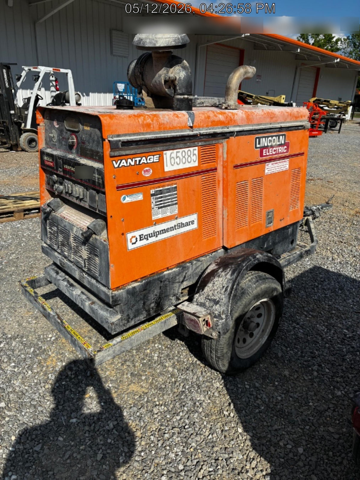 2021 Lincoln Electric Vantage 549X Ready Pak 3, ORANGE (includes trailer, cable rack, fender light kit)