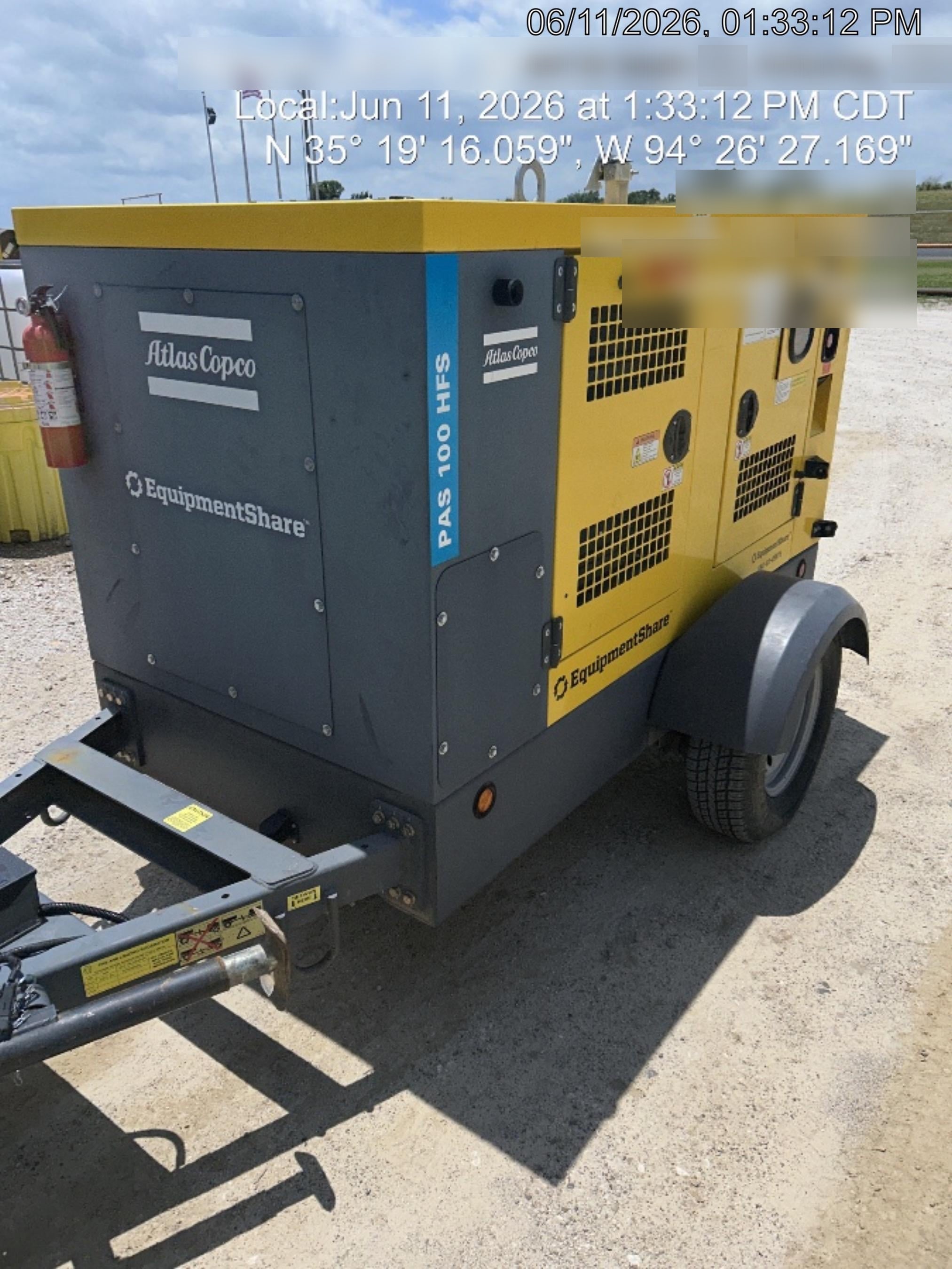 2021 ATLAS COPCO PAS 100 HF CS Enclosed