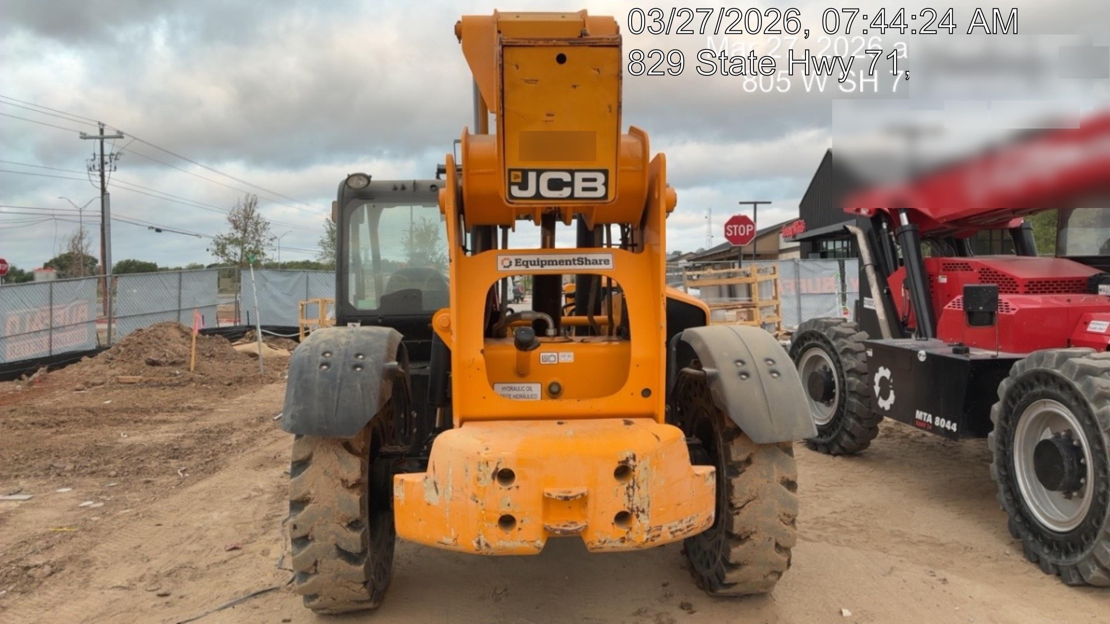 2019 JCB 510-56 Canopy, 74 HP, Solid Tires, STD Worklight, Beacon, Aux Hydraulics, Lifting Eye, Back up Alarm w/66" Carriage/60" Forks