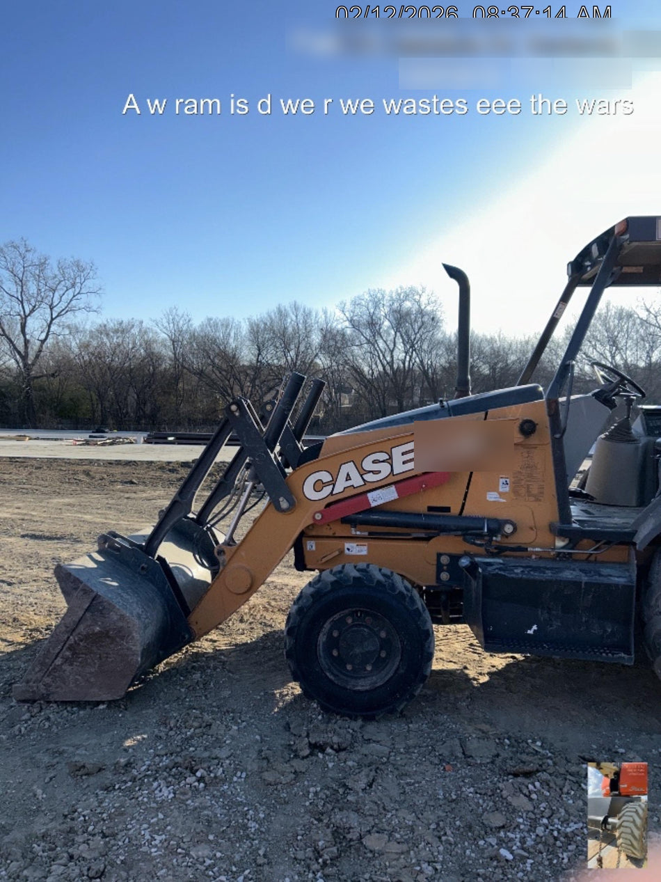 2019 Case 570N EP Canopy, 4WD, GP Front Bucket, Dual Tilt Cylinder, 84" Box Blade w/ Scarifier, Wheel Weights, Beacon
