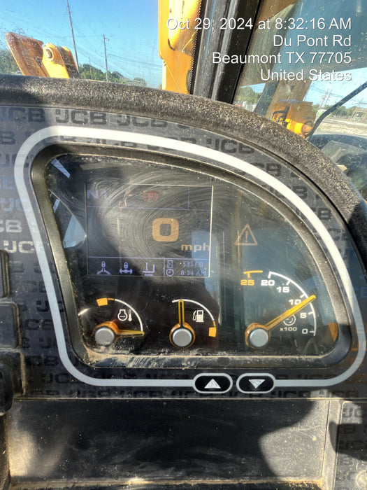 2019 JCB 512-56 Cab/Heat/Air74 HP, Solid Tires, STD Worklight, Beacon, Aux Hydraulics, Lifting Eye, Back up Alarm 60" Carriage, 60" Forks