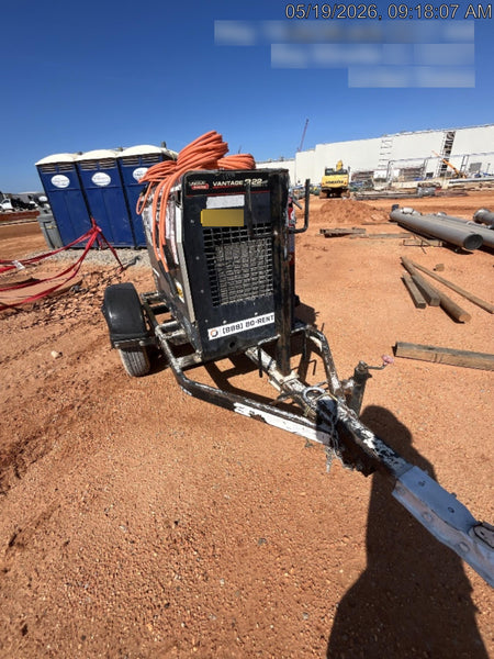 2019 Lincoln Electric Vantage 322 Welder Ready-Pak 3, Two wheel trailer, Fender and Light kit, Cable Rack