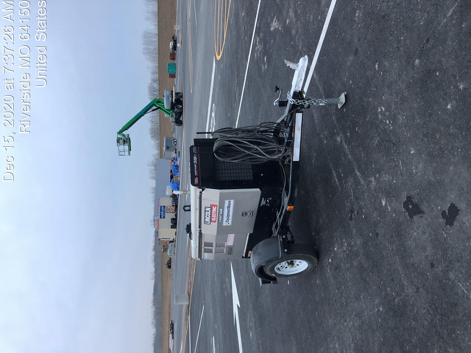 2019 Lincoln Electric Vantage 322 Ready-Pak 3, Two Wheel Trailer, Fender and Light Kit, Cable Rack