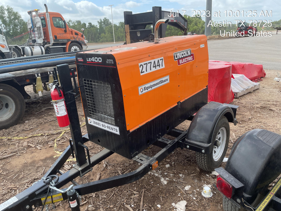 2022 Lincoln Electric LE400 Kubota V1505, Trlr, Cable Rack, Light Kit, ES Decals, T3