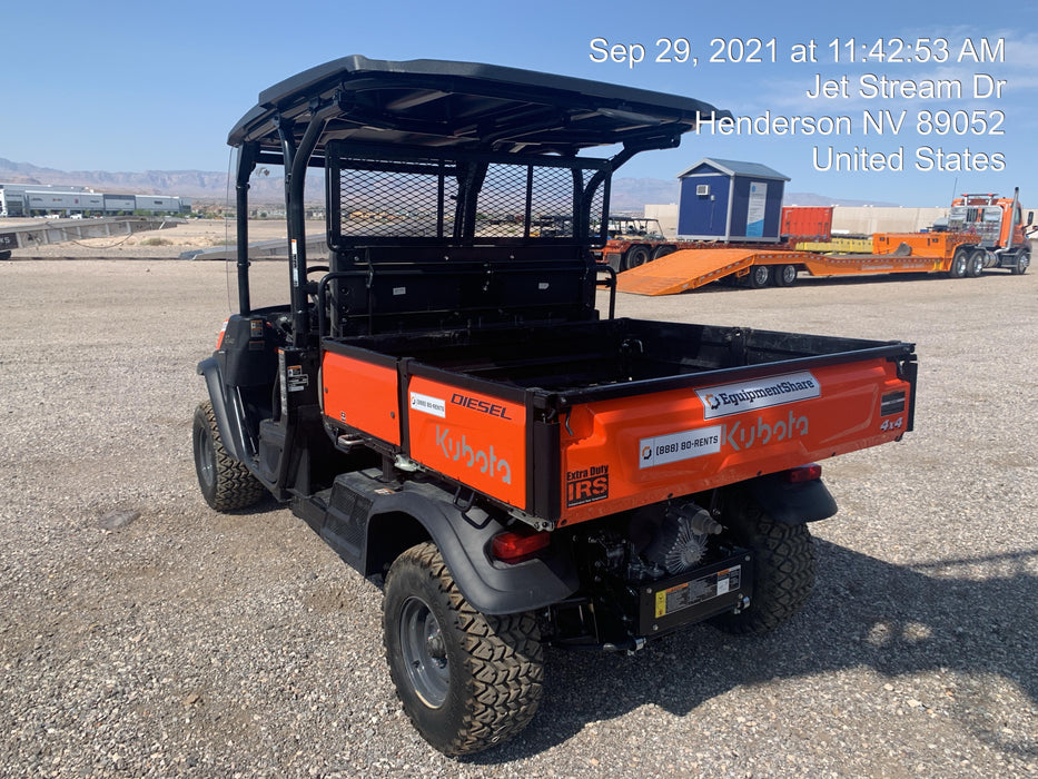 2022 Kubota RTV-X1140W-H Plastic Canopy, Windshield Acrylic Clear, LED Strobe Light, Wire Harness Kit, Back up Alarm