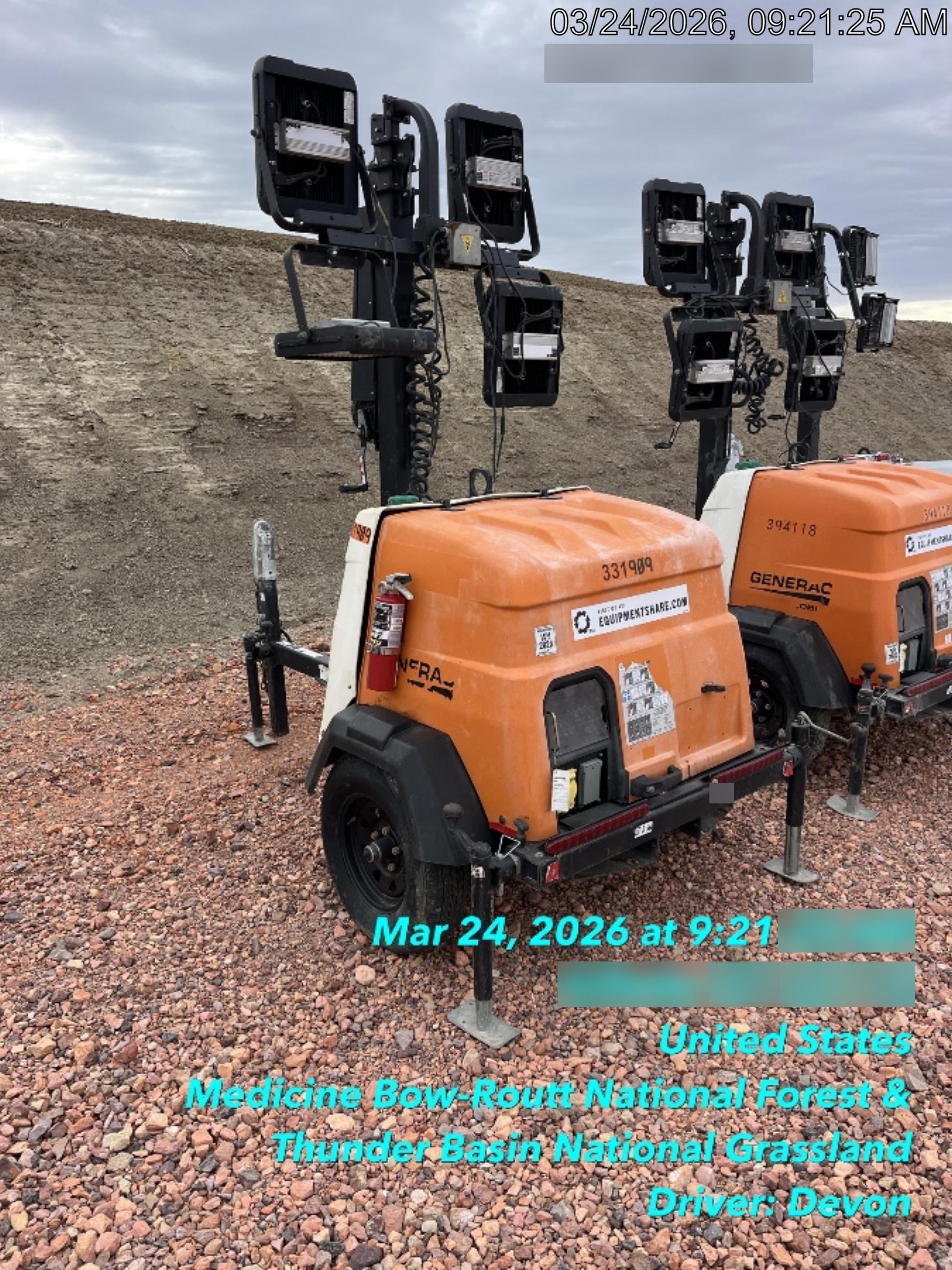 2023 Generac MLT2 Diesel, Flex Switch 120V Input, Powerzone Controller, (4) 320W LED Lights, 4kW Generator, 39.9 Gal Fuel Tank, 2" Ball, T3
