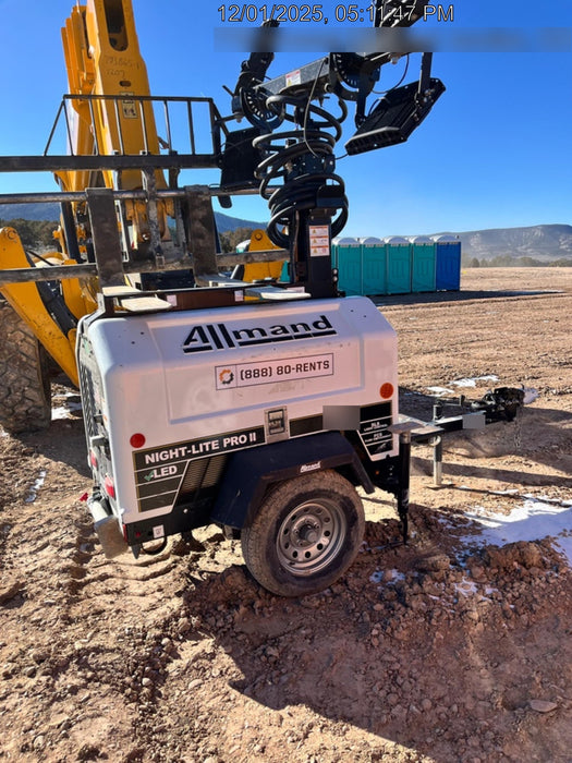 Allmand Bros. Night-Lite Pro II Allmand Night-Lite Pro II Allmand Night-Lite Pro II 8 kW Light Tower w/Kubota Engine, LED Light Package