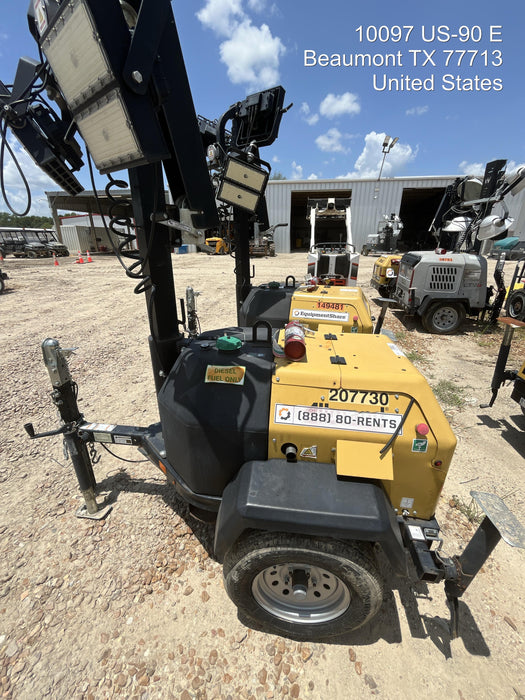 2022 Allmand NLV3GR (4) LED Light Fixture 350W, 23' Vertical Mast, 3kW Prime, Towable, Deep Sea L401, Leveling Jacks, Yanmar T4F 5.8hp