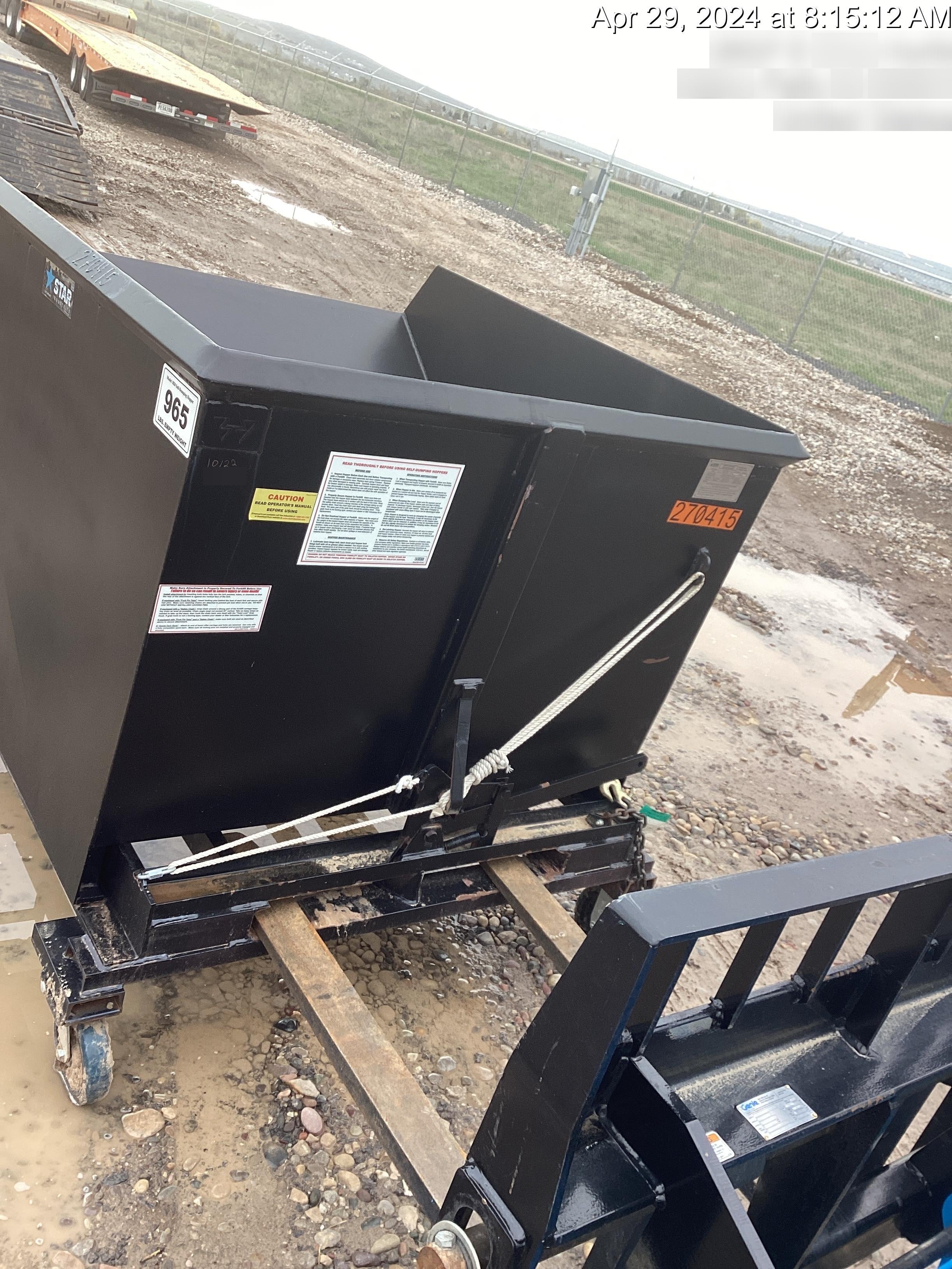 2022 STAR INDUSTRIES M-1820 - Self-Dump Hopper