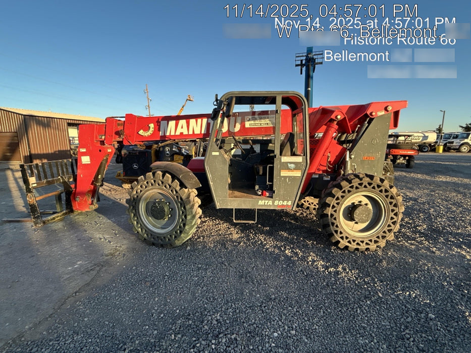 2019 Manitou MTA8044 MTA 8044 - 74 HP T4, Canopy, Worklights/Strobe, Beacon, 66" Carriage, 48" Forks, Solid Tires, Lift Hook, Aux Hydraulics