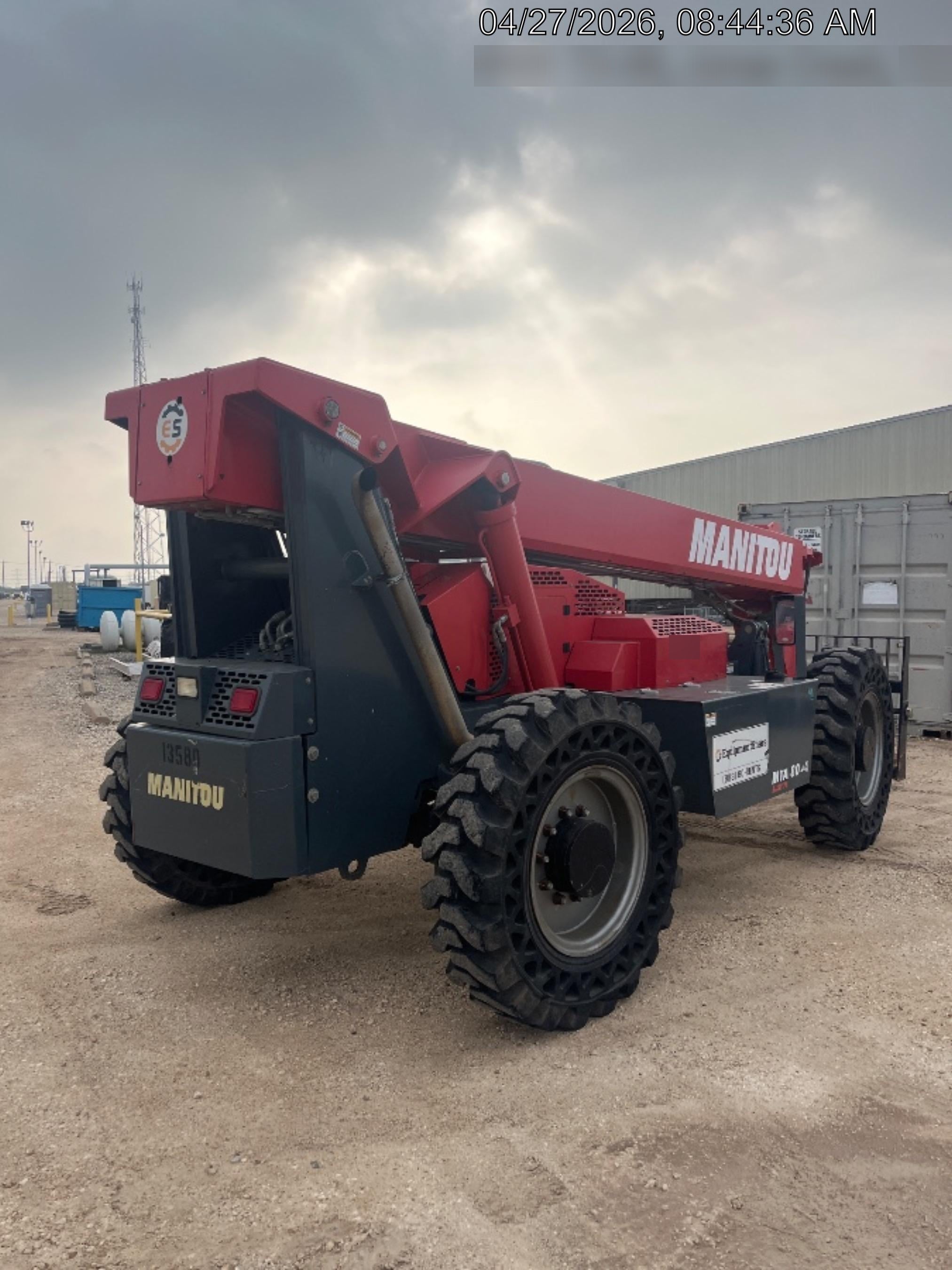 2018 Manitou MTA8044 MTA 8044 - 74 HP T4, Canopy, Worklights/Strobe, Beacon, 66" Carriage, 48" Forks, Solid Tires, Lift Hook, Aux Hydraulics