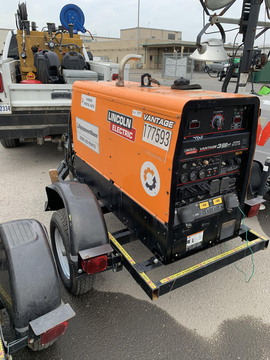 2021 Lincoln Electric Vantage 322 Vantage 322 Ready Pak 3 w/ Decals, ORANGE (includes trailer, cable rack, fender light kit) NO Telematics