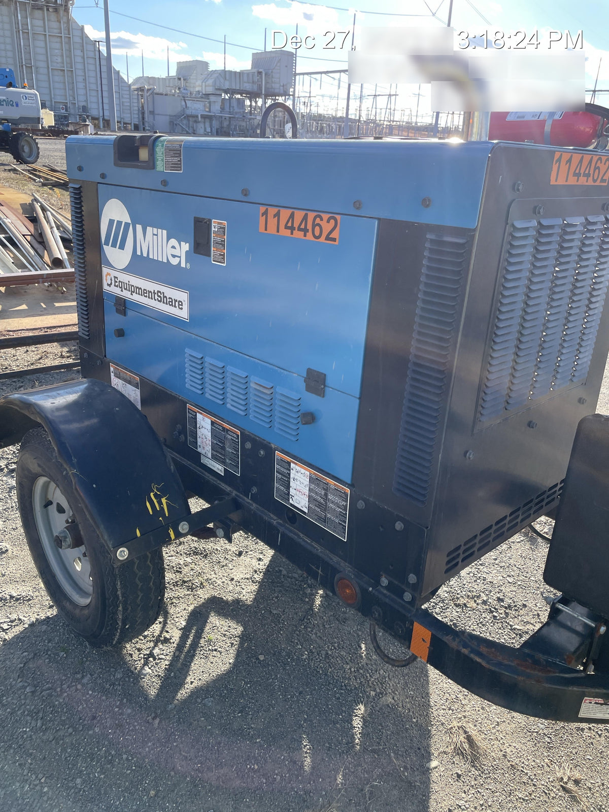 2020 Miller Electric BIG BLUE 400 Trailer Mounted Welder