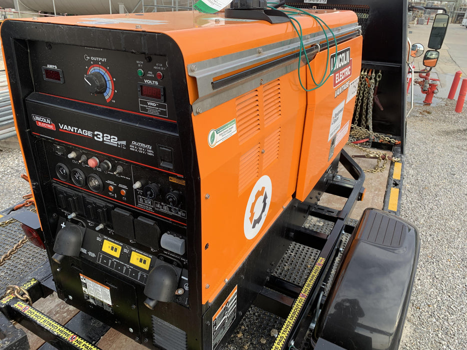 2021 Lincoln Electric Vantage 322 Vantage 322 Ready Pak 3 w/ Decals, ORANGE (includes trailer, cable rack, fender light kit) NO Telematics