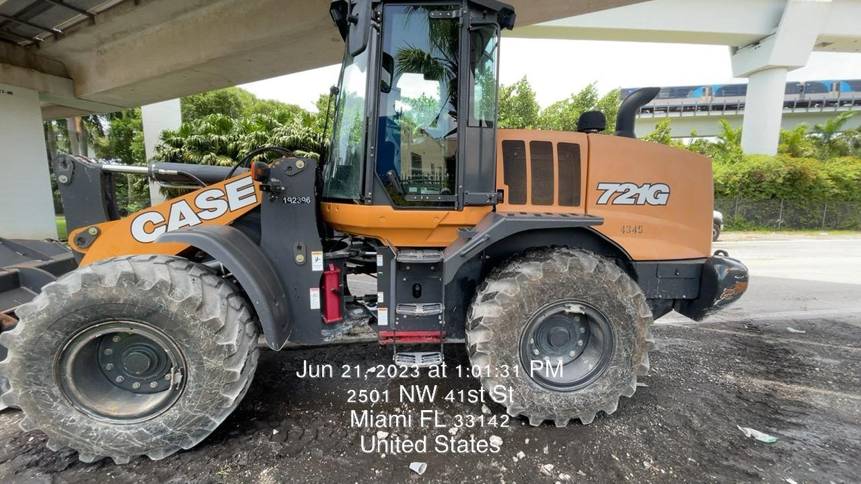 2018 Case 721G CLOSED CAB, 1 FUNCTION, JRB 416 STYLE HYD COUPLER