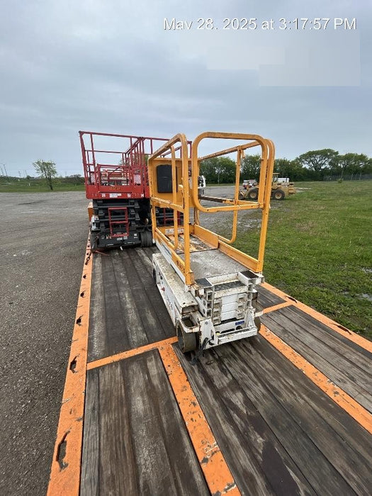 Custom Equipment HB-1430 <ul>
 <li>Hy-Brid Scissor Lift</li>
  <li>Platform capacity up to 670 lbs.</li>
  <li>Working height up to 20 ft</li>
  <li>Weighs under 1,700 lbs.</li>
  <li>Non-marking wheels </li>
</ul>