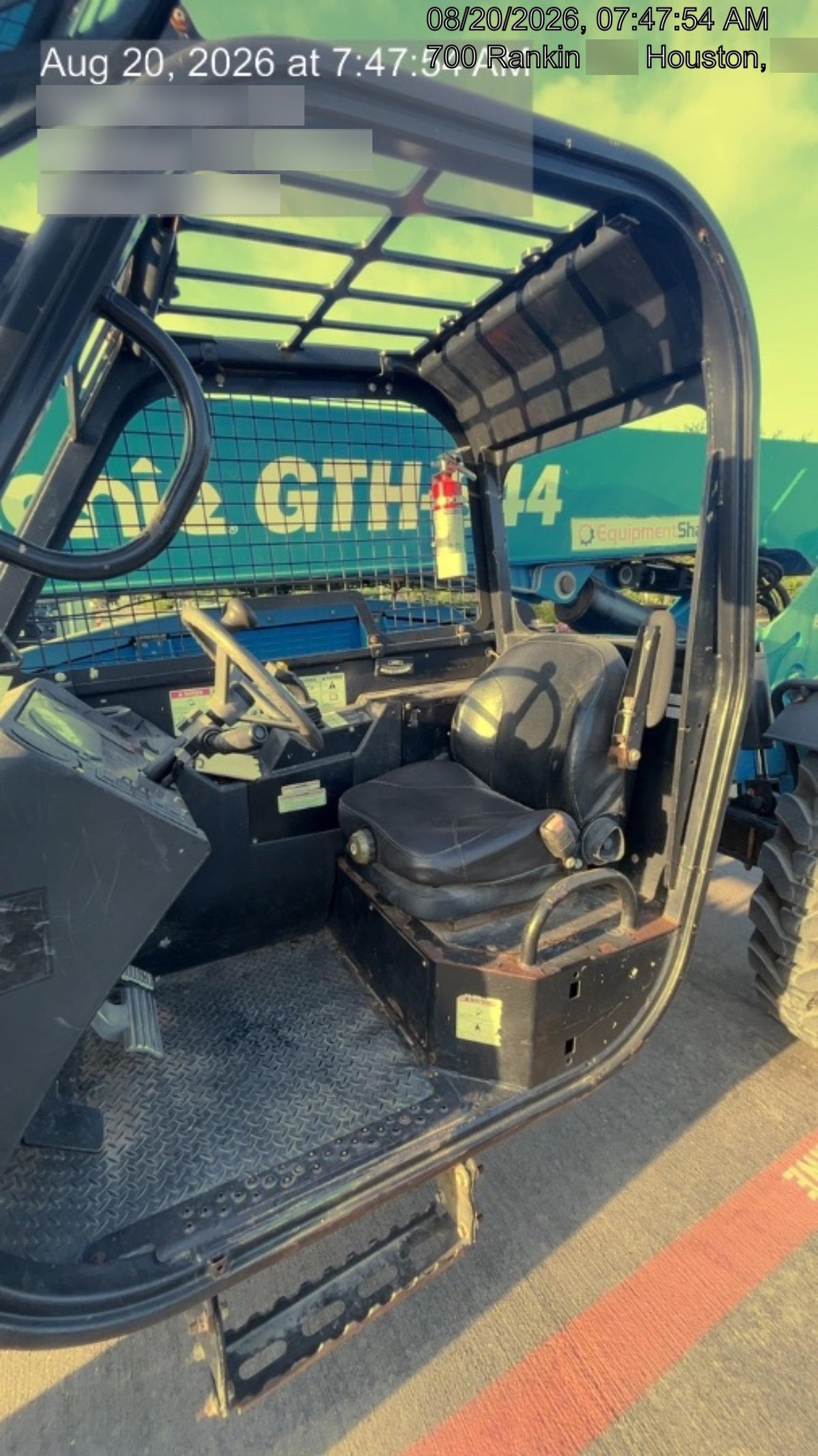 2018 Genie GTH-844 Genie GTH-844D w/Open ROPS, Solid Tires, Work Light/Beacon, 60" Carriage and Forks
