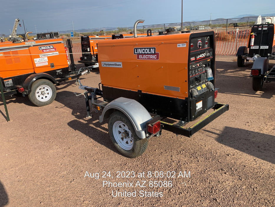 2022 Lincoln Electric LE400 Kubota V1505, Trlr, Cable Rack, Light Kit, ES Decals, T3