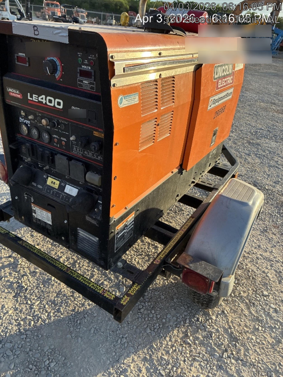 2022 Lincoln Electric LE400 Kubota V1505, Trlr, Cable Rack, Light Kit, ES Decals, T3