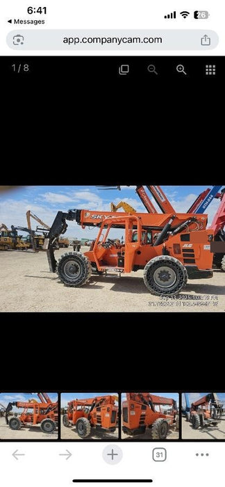2018 Skytrak 10054 Skytrak 10054 10K Telehandler w/Open ROPS Solid Tires, LED Work Lights, Rotating Beacon, 60" Carriage/60" Forks
