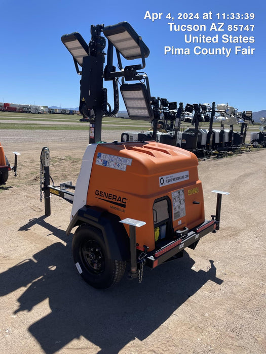 2024 Generac MLT2 Diesel, Flex Switch 120V Input, Powerzone Controller, 
(4) 320W LED Lights, 4kW Generator, 39.9 Gal Fuel Tank, 2" Ball, T3