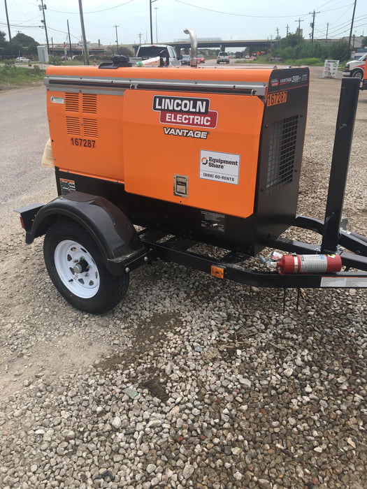 2021 Lincoln Electric Vantage 322 Vantage 322 Ready Pak 3 w/ Decals, ORANGE (includes trailer, cable rack, fender light kit) NO Telematics