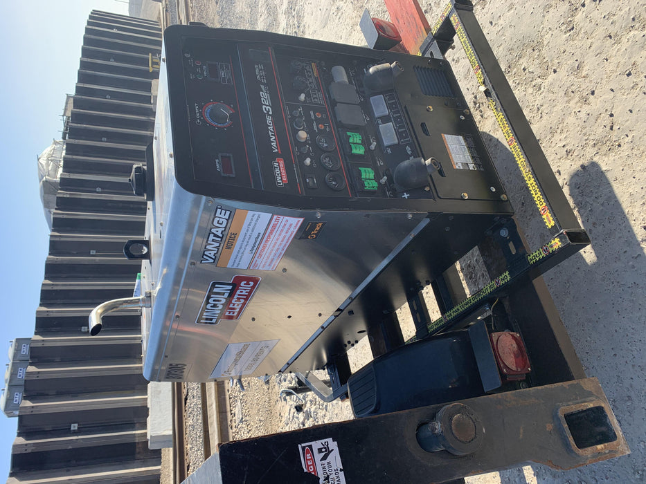 2019 Lincoln Electric Vantage 322 Ready-Pak 3, Two Wheel Trailer, Fender and Light Kit, Cable Rack